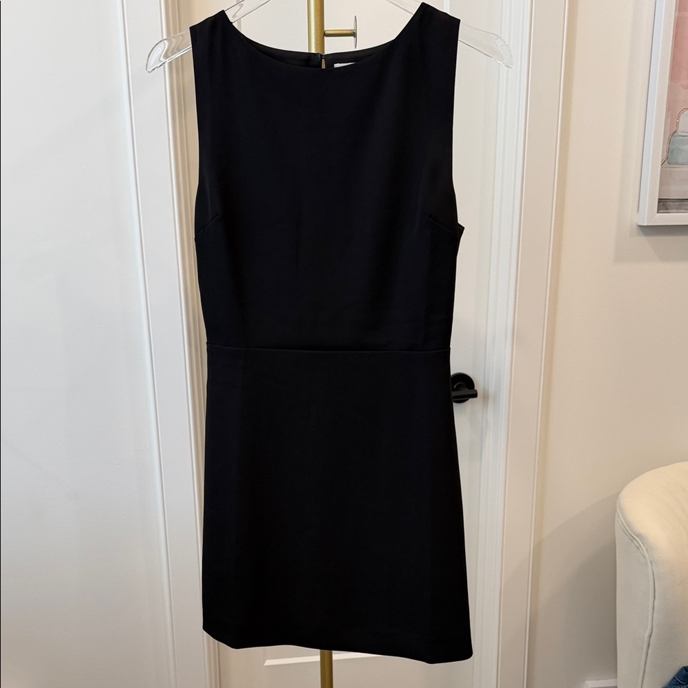 Babaton Black Sleeveless Mini Shift Dress